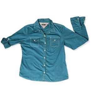 Tommy Hilfiger blue button down shirt